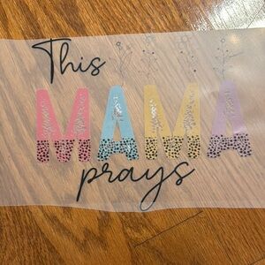 Colorful 'This Mama Prays' Decal